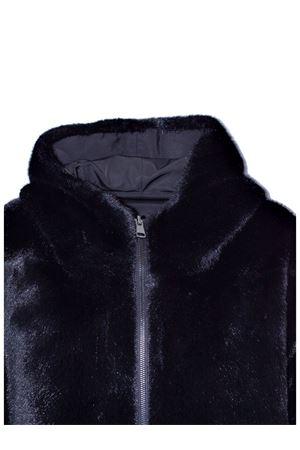 Black reversible jacket with hood LOU ANDREA | NZ25745BLACKLUW5MATBLACK